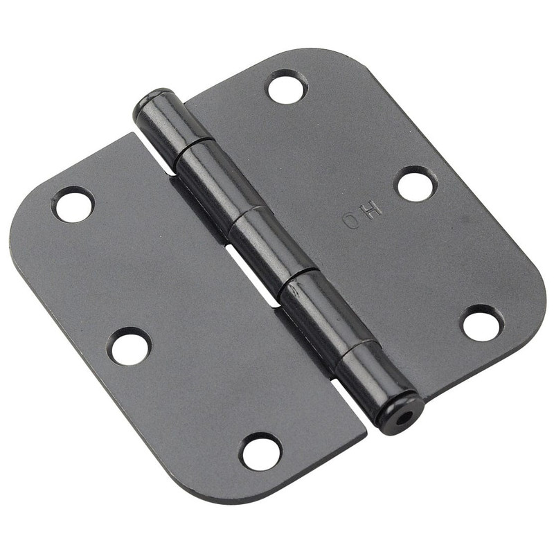 Full Mortise Butt Hinge - Size:3-1/2" - Finish:Black - Corner Type:5/8" Radius